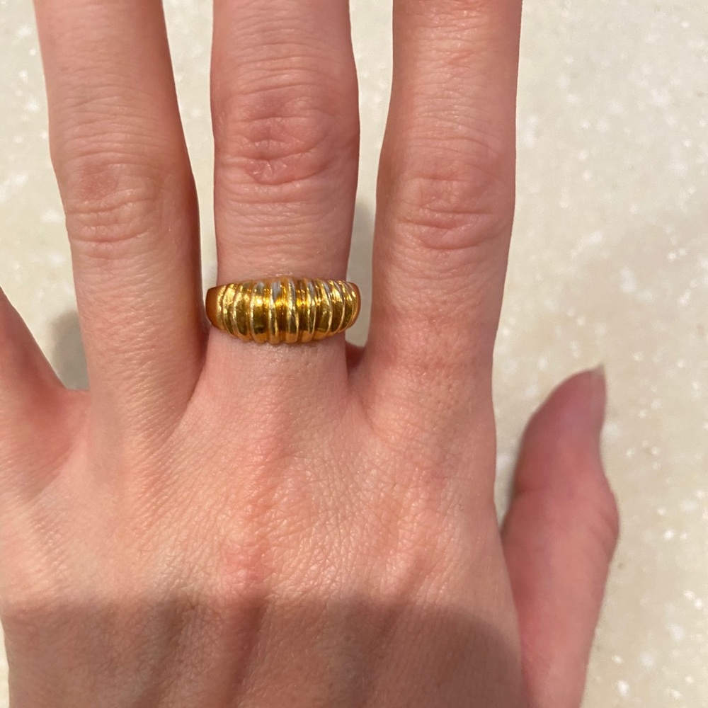 14k Dome Croissant Ring 🥐